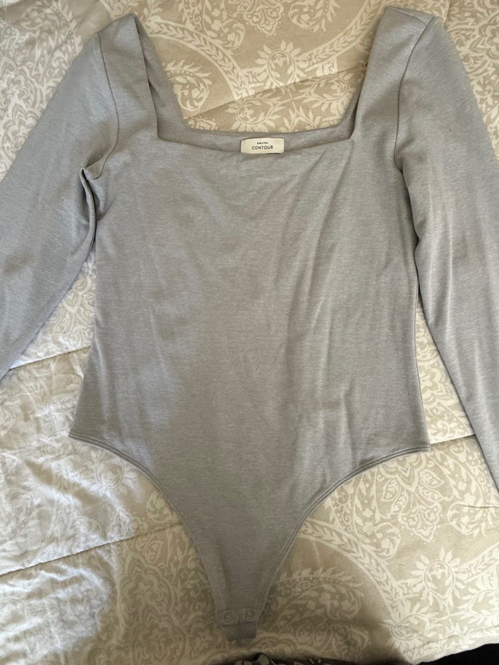 Aritzia Babaton Contour Light Grey Bodysuit